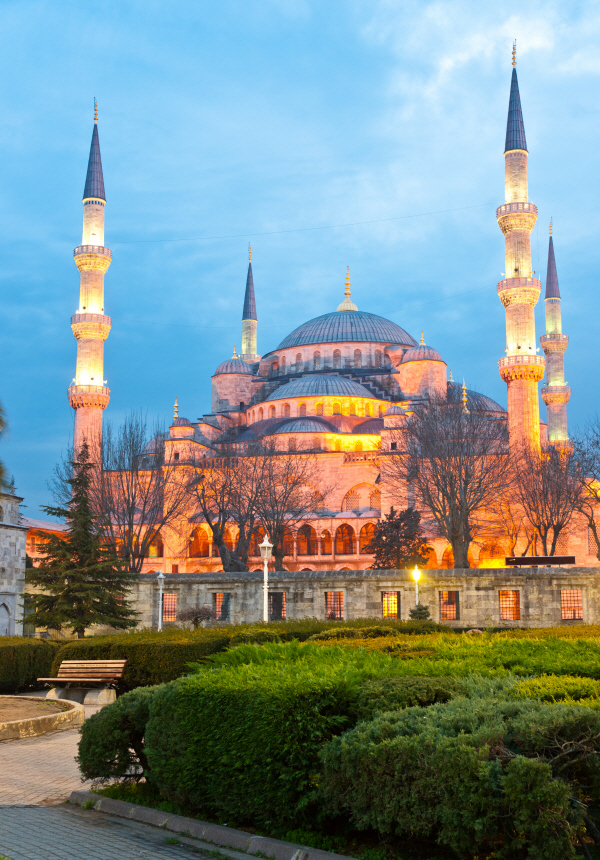 FSS-292 블루 모스크 Blue Mosque 이스탄불 터키 A3 랜드마크 포스터 297X420mm