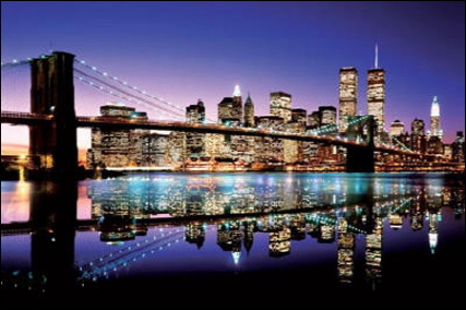 PG-135 Brooklyn Bridge New York City 대형 포토그라피 포스터 61X91cm