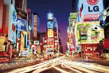 PG-142 Times Square New York City 대형 포토그라피 포스터 61X91cm