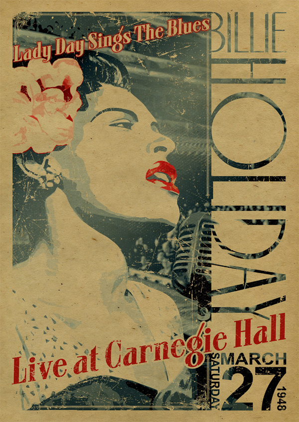 빌리 홀리데이 재즈 뮤지션 포스터